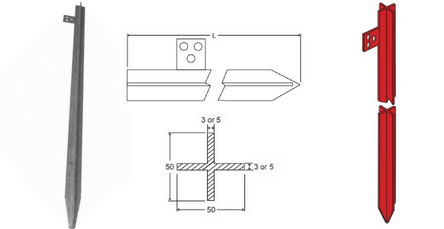 galvanised steel earth rods dimensions