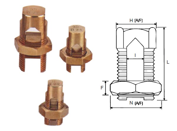 brass split bolt connector