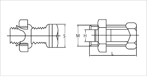 stud split bolts connectors drawing