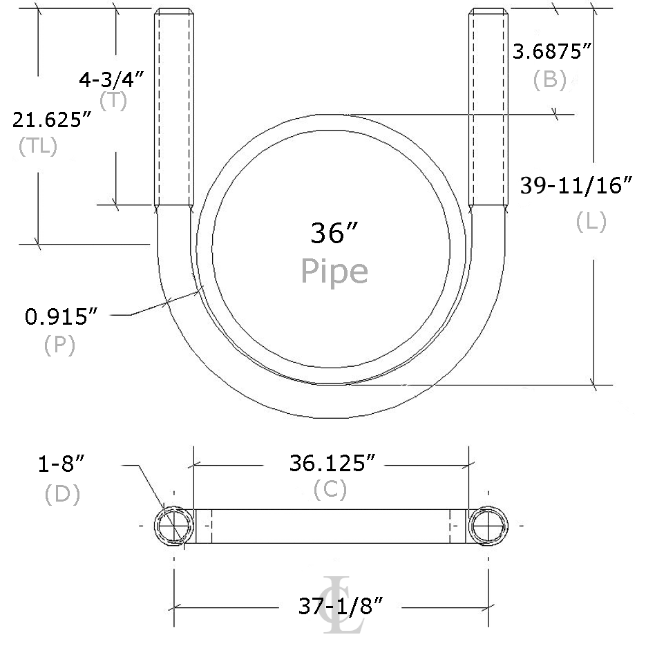 u bolts drawing