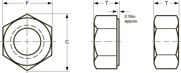 heavy hex nuts drawing