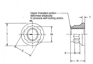 point flange nuts