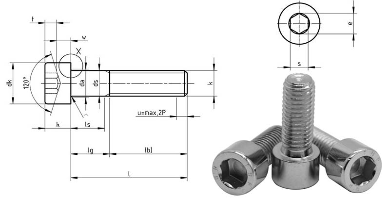 allen bolts dimensions