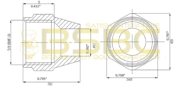 brass flare nut